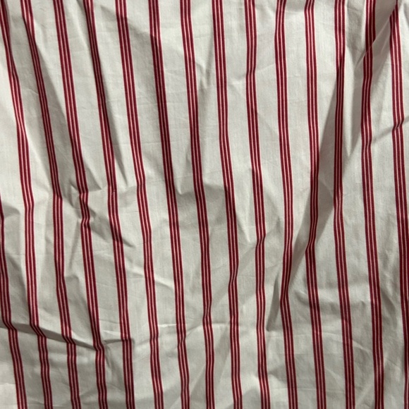 Worthington Women’s Blouse Red/White Striped Cotton Blend 3/4 Sleeves Shirt Sz M - Picture 3 of 6